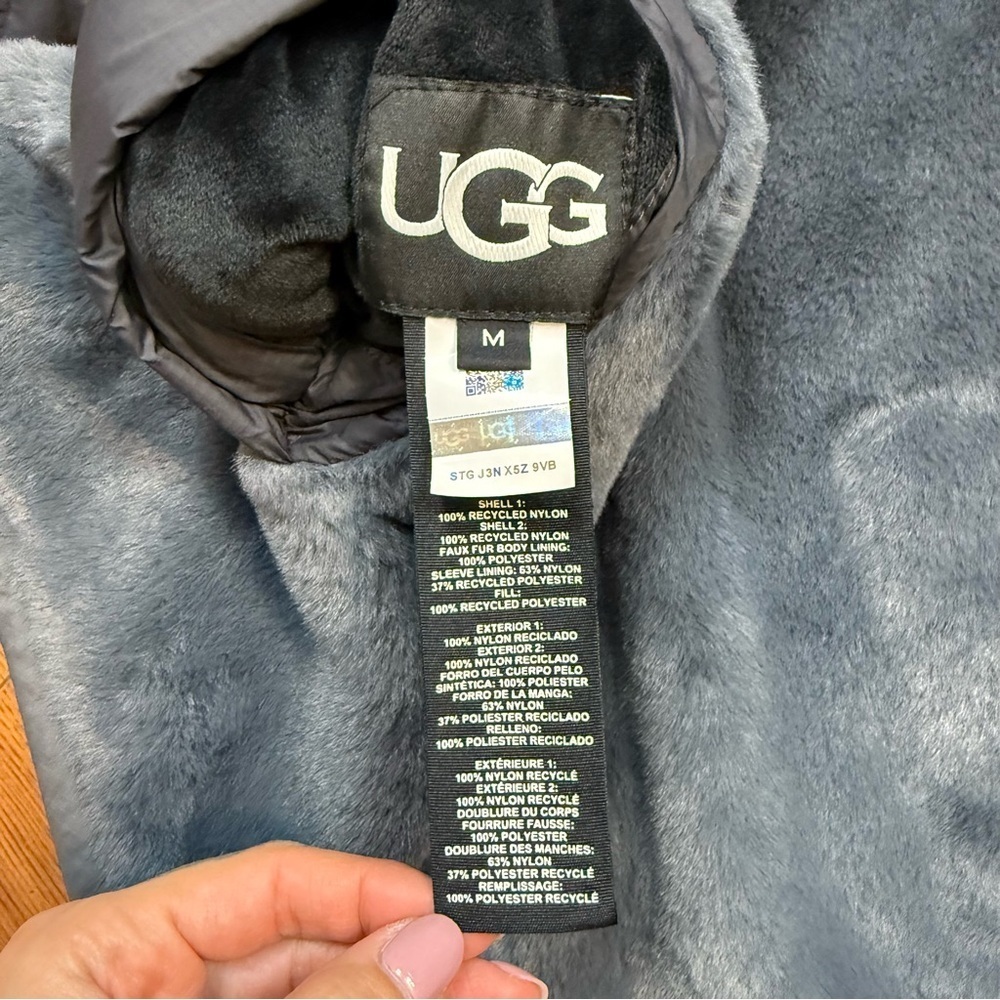 UGG Quilted Oversized Jacket in Charcoal Gray - Picture 8 of 11
